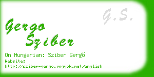 gergo sziber business card